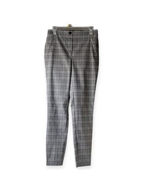 REITMANS Grey Plaid Straight Leg The Iconic Pull On Pant Size 10